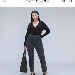 Everlane Women's High Rise Black Jeans